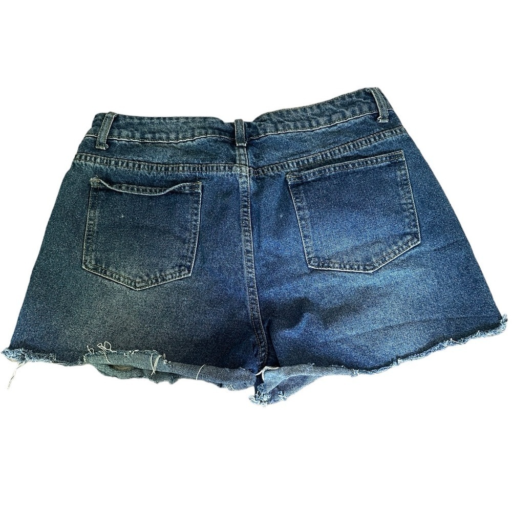 Shein Distressed Denim Shorts - Womens Size Large - Picture 2 of 3